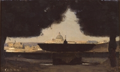 The cauldron of Villa Medici by Jean-Baptiste-Camille Corot