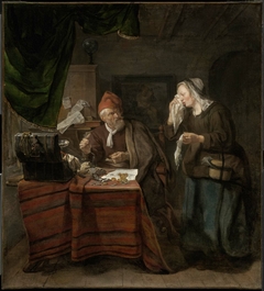 Usurer with a Tearful Woman by Gabriël Metsu