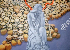 'Victims of the Khmer Rouge', (2008), oil on linen, 140 x 100 cm. by john albert walker