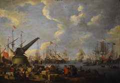 View of a Port by Adriaen van der Cabel