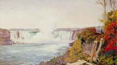 View of Both Falls of Niagara by Marianne North