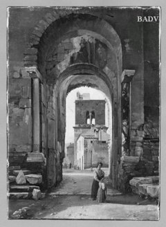 View through the Porta Sant-Angelo in Naples by Frans Vervloet