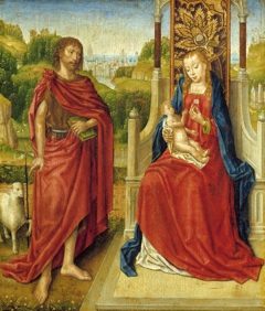 Virgin and Child and Saint John the Baptist by Master of the Bruges Legend of St Ursula