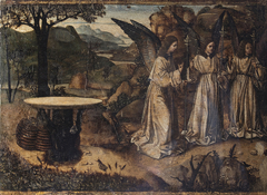 Visit of the three angels to Abraham by Antonello da Messina