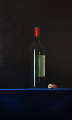 Wine Bottle 40x60cm by Erling Steen