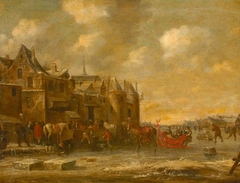 Winter Scene, Skating by Aert van der Neer