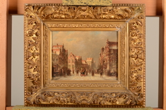 Wintergezicht in Amsterdam by Petrus Gerardus Vertin