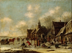 Winterlandschaft mit Eisvergnügen by Thomas Heeremans