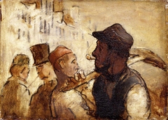 Workmen on the Street by Honoré Daumier