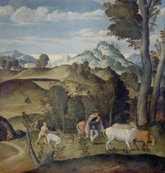 Young Mercury Stealing Cattle from Apollo's Herd by Girolamo da Santacroce