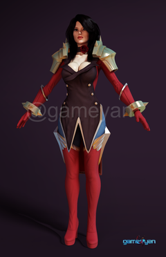 3D Character Design Services by 3D Game Art Studio - Female Fantacy Warrior Character by GameYan Studio