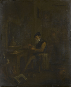 A Man with Bellows by Anonymous