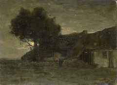 A Sheepfold at Nightfall by Théophile de Bock