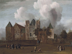 A view of Purmerend Castle, near Monnickendam, Waterland by Jan van Kessel