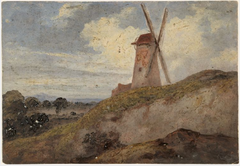 A Windmill; Woodland Glade (on reverse) by William Howis senior