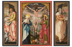 Altarpiece showing the Crucifixion by Oberrheinisch