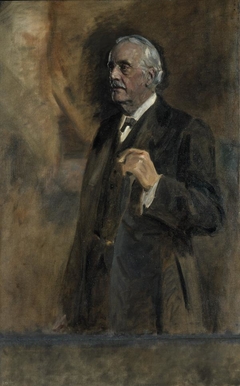 Arthur James Balfour, 1st Earl of Balfour, 1848 - 1930. Statesman. (Study for portrait in Statesman of the Great War, National Portrait Gallery, London) by James Guthrie