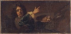 Autoportrait de Jean-Baptiste Jouvenet Réduction du tableau conservé au musée de Rouen by Jean Jouvenet