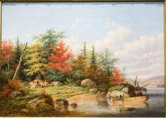 Autumn Landscape by Cornelius Krieghoff