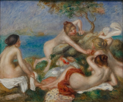 Bathers with Crab by Auguste Renoir