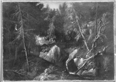 Baumwildnis mit Füchsen und Vögeln by Anton Faistenberger