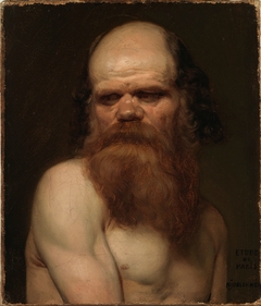 Bearded man, modelsketch by Nils Blommér