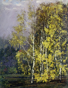 Birch Trees in the Autumn by Edvard Munch