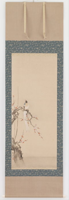 Bird and plum blossoms by Hanabusa Itchō