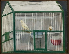 Cage with a canary by Tadeusz Makowski