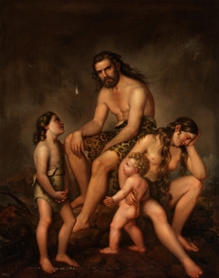 Caín y su familia después de la maldición divina by José de la Revilla