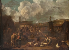 Cattle Market in Italy by Peeter van Bredael