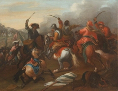 Cavalry Battle between Turks and Christians by Anonymous