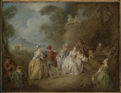 Courtly Scene in a Park by Jean-Baptiste Pater