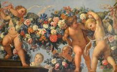 Cupids and Garlands of Flowers by Carlo Maratta