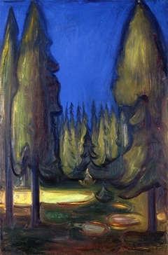 Dark Spruce Forest by Edvard Munch