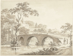 De brug over de Tiber bij Narni in de Romeinse Campagna by Daniël Dupré