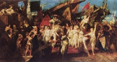 Der Einzug Karls V. in Antwerpen by Hans Makart