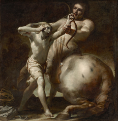 Der Kentaur Chiron und Achill by Giuseppe Maria Crespi