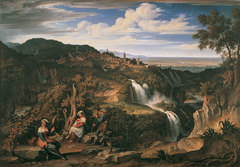 Die Wasserfälle von Tivoli bei Rom by Joseph Anton Koch