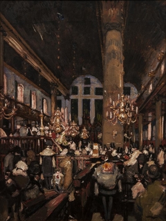 Dienst in de Portugese synagoge Amsterdam by Martin Monnickendam