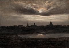 Dresden by Moonlight by Johan Christian Dahl