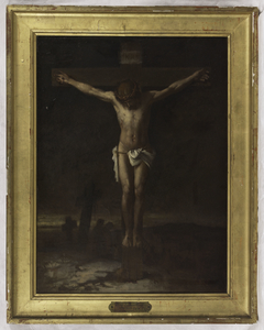 Esquisse pour le palais de justice de Paris : Le Christ en croix by Alexis Marie Louis Douillard