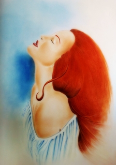 Flames, Soft Pastel by Ida Ambrosio