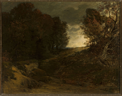 Forest landscape with a creek by Ludwig Willroider