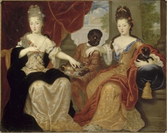 Françoise-Marie de Bourbon dite Mademoiselle de Blois et Louise-Françoise de Bourbon dite Mademoiselle de Nantes by Philippe Vignon