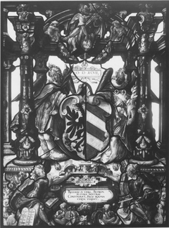 Genien halten das Nürnberger Wappen by Christoph Murer