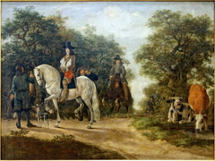 Gentilhomme à la chasse by Govert Dircksz Camphuysen