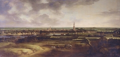 Gezicht op Amersfoort by Matthias Withoos