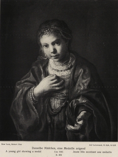 Girl with a medal by Rembrandt