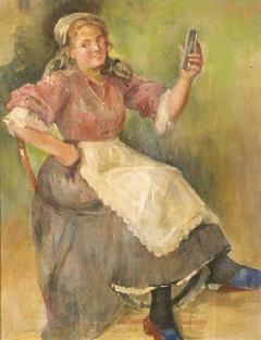 Girl with a Mirror by Ágost Egerváry Potemkin